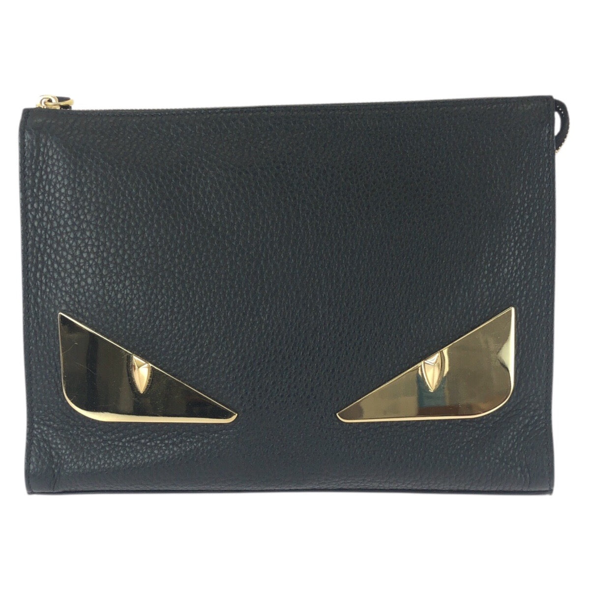 25754
FENDI フェンディ バッグ バグズ モンスター ブラック 黒 ゴールド金具 レザー 7VA433 クラッチバッグ セカンドバッグ メンズ A35