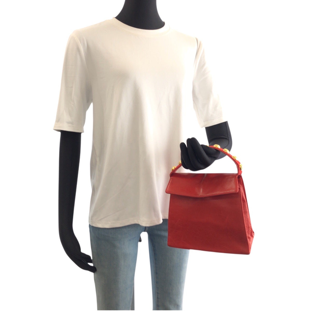 25755
Salvatore Ferragamo サルヴァトーレフェラガモ ヴィンテージ レッド ゴールド金具 ハンドバッグ ショルダーバッグ 2WAY レディース AB21
