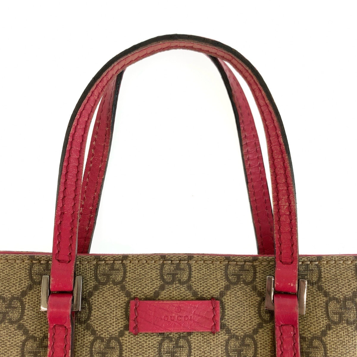 25756
GUCCI グッチ ベージュ ピンク GGスプリームキャンバス 117551 トートバッグ ハンドバッグ レディース AB28