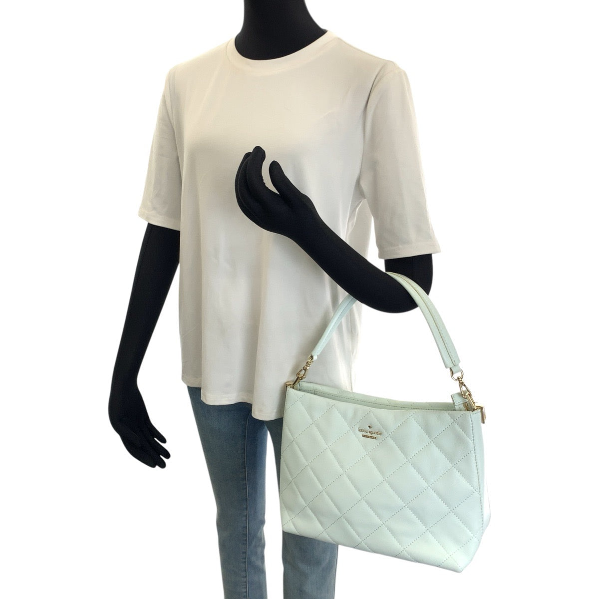 25764
Kate Spade ケイトスペード Carey Convertible Crossbody 2way ライトブルー ゴールド金具 レザー ハンドバッグ ショルダーバッグ レディース ABP12