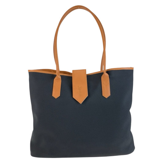 25766
YVES SAINT LAURENT イヴ サンローラン YSL ブラック 黒 ブラウン PVC トートバッグ ショルダーバッグ レディース ABP35