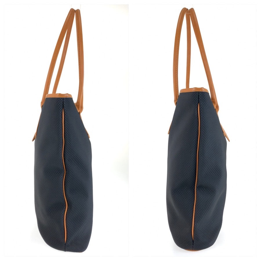 25766
YVES SAINT LAURENT イヴ サンローラン YSL ブラック 黒 ブラウン PVC トートバッグ ショルダーバッグ レディース ABP35