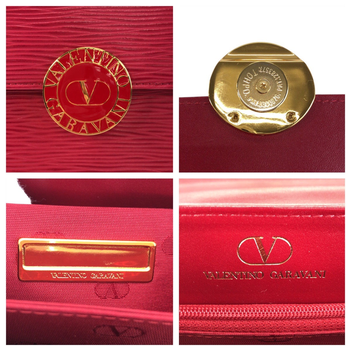 25767
Valentino Garavani ヴァレンティノ ガラヴァーニ ヴィンテージ レッド ゴールド金具 レザー ハンドバッグ ショルダーバッグ 2WAY レディース A42