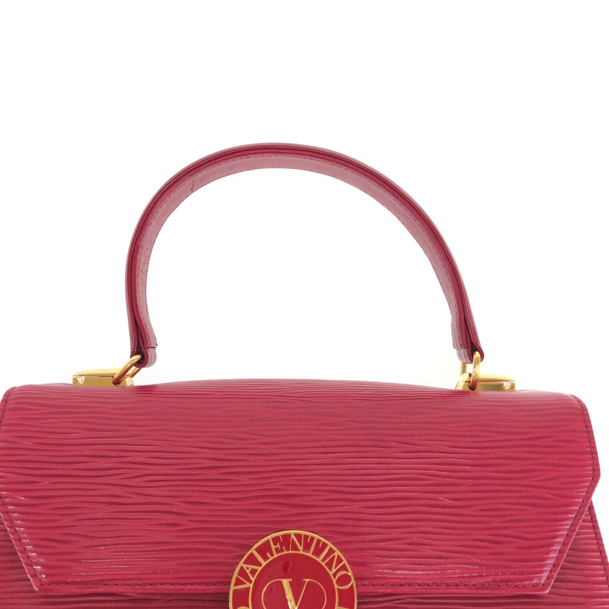 25767
Valentino Garavani ヴァレンティノ ガラヴァーニ ヴィンテージ レッド ゴールド金具 レザー ハンドバッグ ショルダーバッグ 2WAY レディース A42