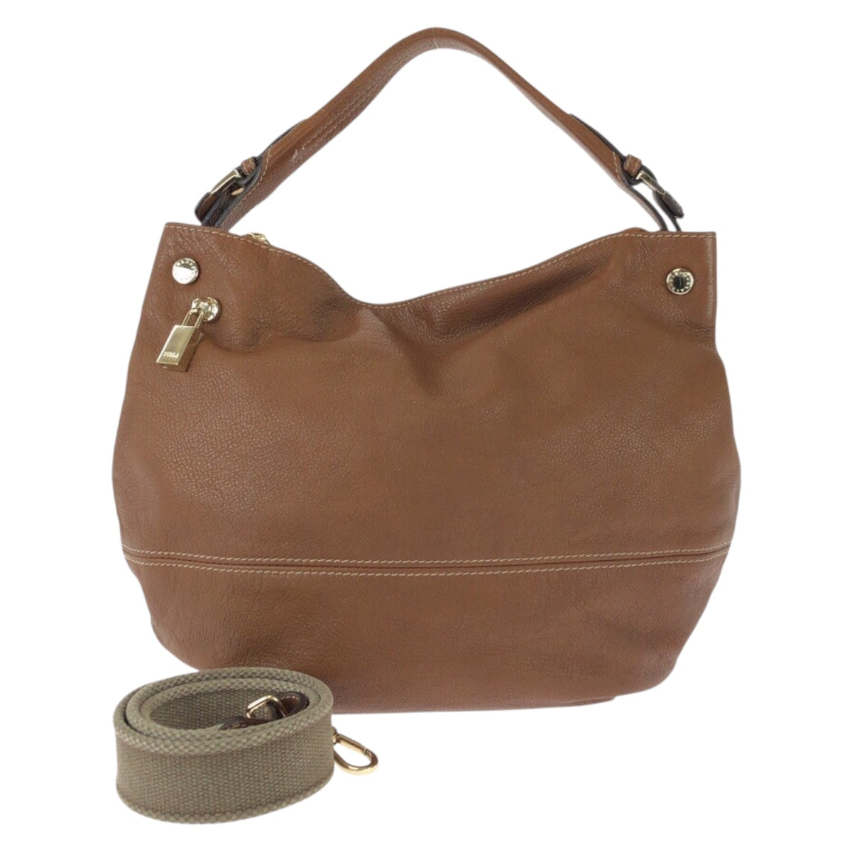 25770
Furla フルラ モンマルトル ２way ブラウン ゴールド金具 レザー / キャンバス 144778 ショルダーバッグ ハンドバッグ レディース AB12