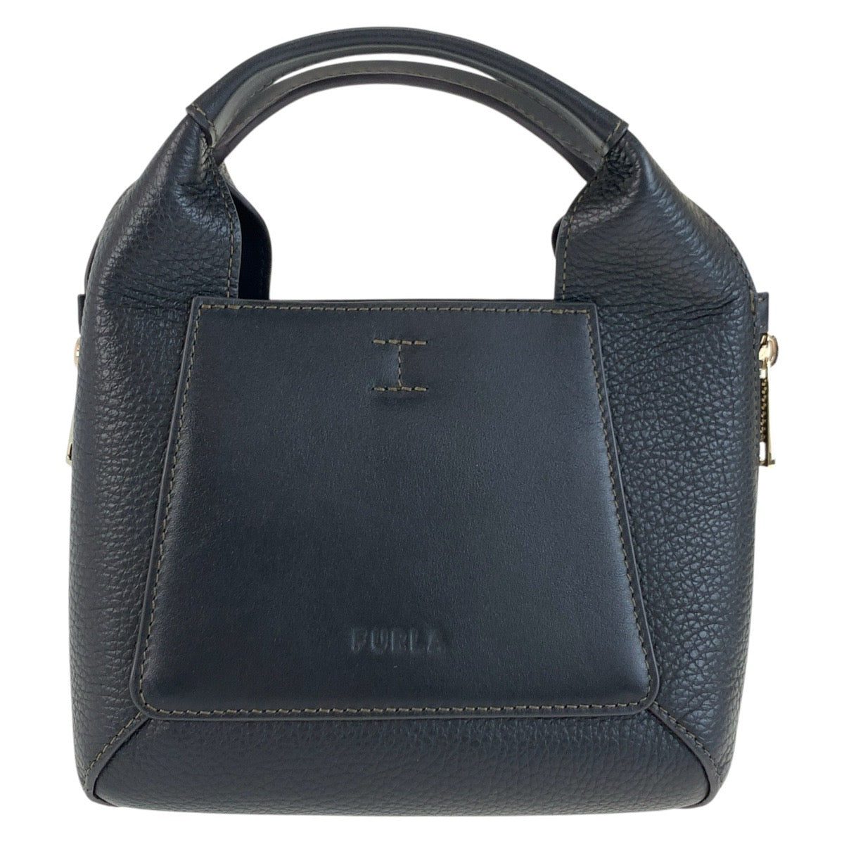25772
Furla フルラ ジルダ ブラック 黒 ゴールド金具 レザー FP/2022/1305/46 ハンドバッグ レディース A14