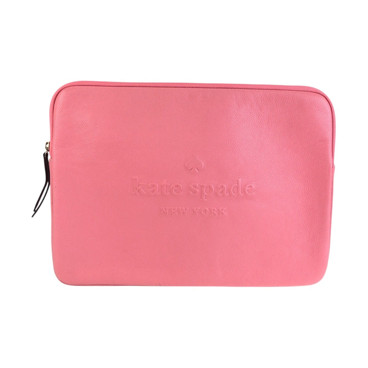 25773
Kate Spade ケイトスペード ノートパソコンケース ピンク ゴールド金具 レザー PCケース クラッチバッグ レディース A12