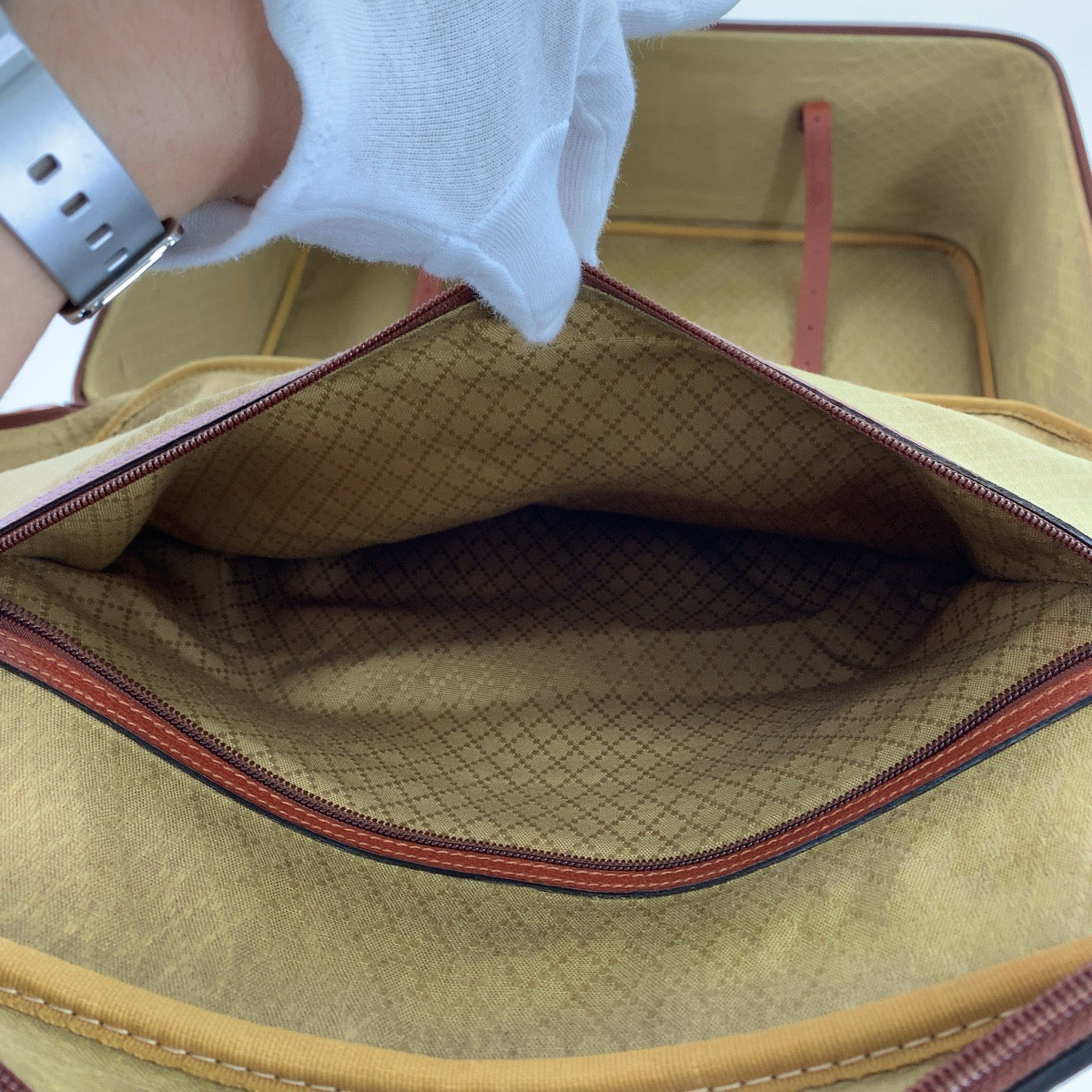 25774
GUCCI グッチ ヴィンテージ オールドグッチ ブラウン ゴールド金具 レザー 010 123 0204 55 スーツケース ブリーフケース ボストンバッグ レディース AB49