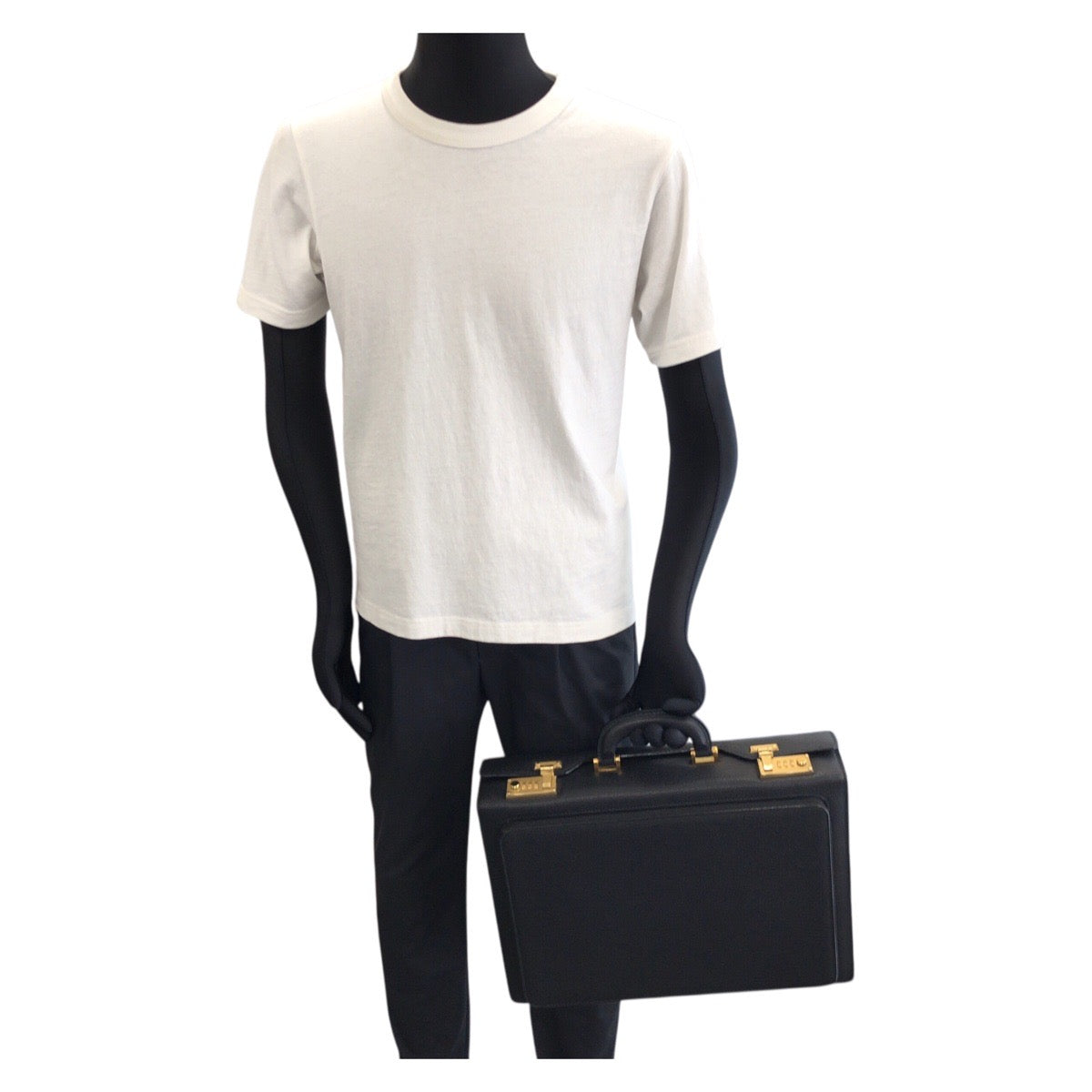 25775
GUCCI グッチ ヴィンテージ オールドグッチ プレステージ レザーアタッシュケース ブラック 黒 ゴールド金具 レザー 0151660501 ビジネスバッグ ドクターバッグ メンズ A49