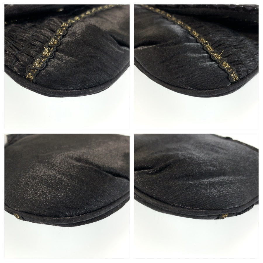 25790
ANNA SUI アナスイ スパンコール ミラー付き ブラック 黒 ポリエステル ポーチ コスメポーチ レディース A1