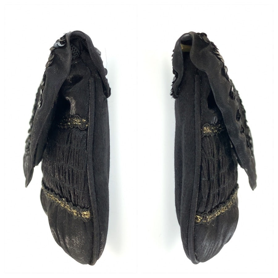 25790
ANNA SUI アナスイ スパンコール ミラー付き ブラック 黒 ポリエステル ポーチ コスメポーチ レディース A1