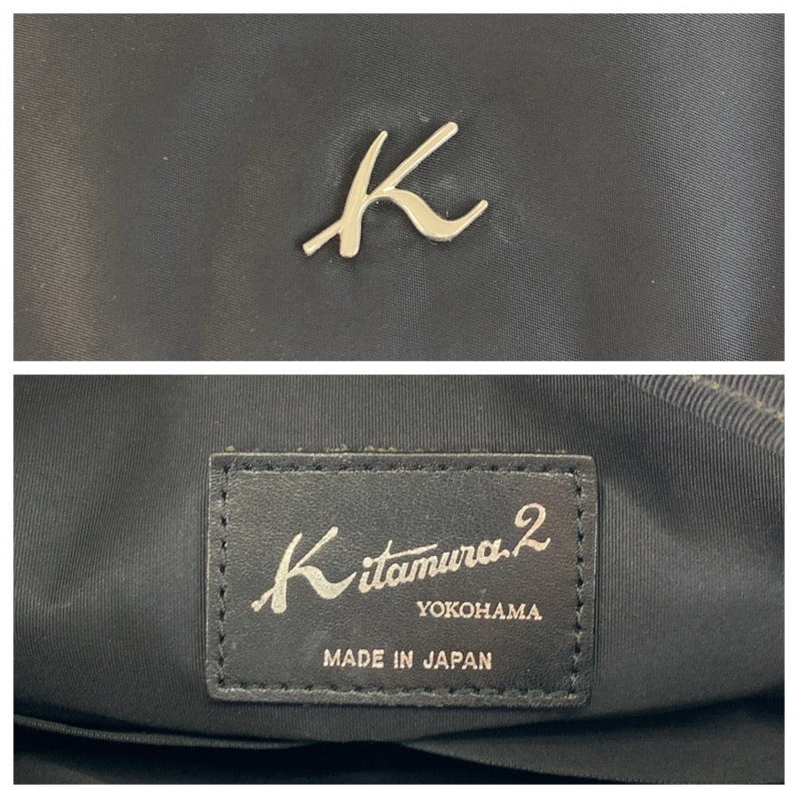 25794
Kitamura キタムラ ブラック 黒 シルバー金具 ナイロン ショルダーバッグ ポシェット レディース AB2