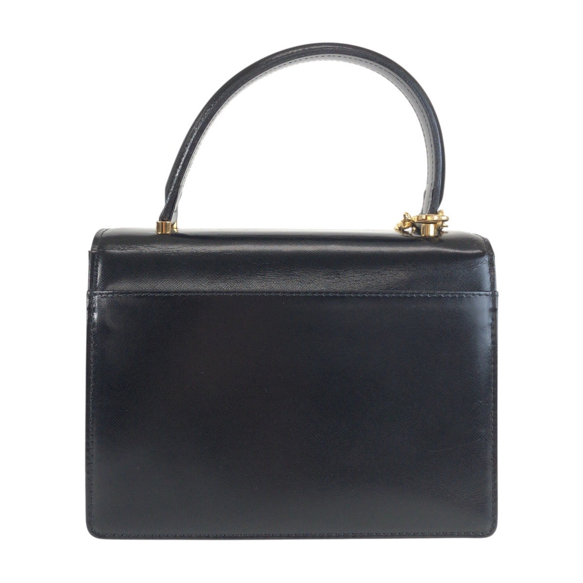 25854
VERSACE ヴェルサーチ サンバースト ブラック 黒 ゴールド金具 レザー ハンドバッグ レディース ABP