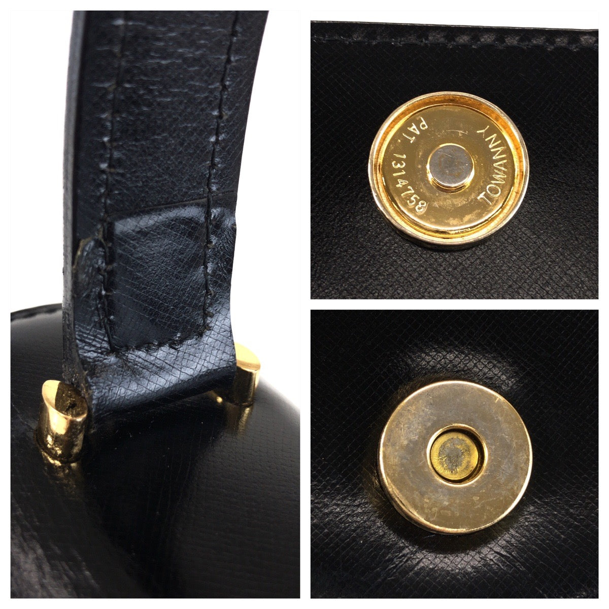 25854
VERSACE ヴェルサーチ サンバースト ブラック 黒 ゴールド金具 レザー ハンドバッグ レディース ABP