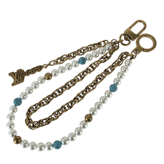 25855
LOUIS VUITTON ルイヴィトン チェーン ターコイズロデオ ホワイト ブルー ゴールド金具 メタル M02097 チャーム バッグチャーム ウエストチェーン メンズ A105