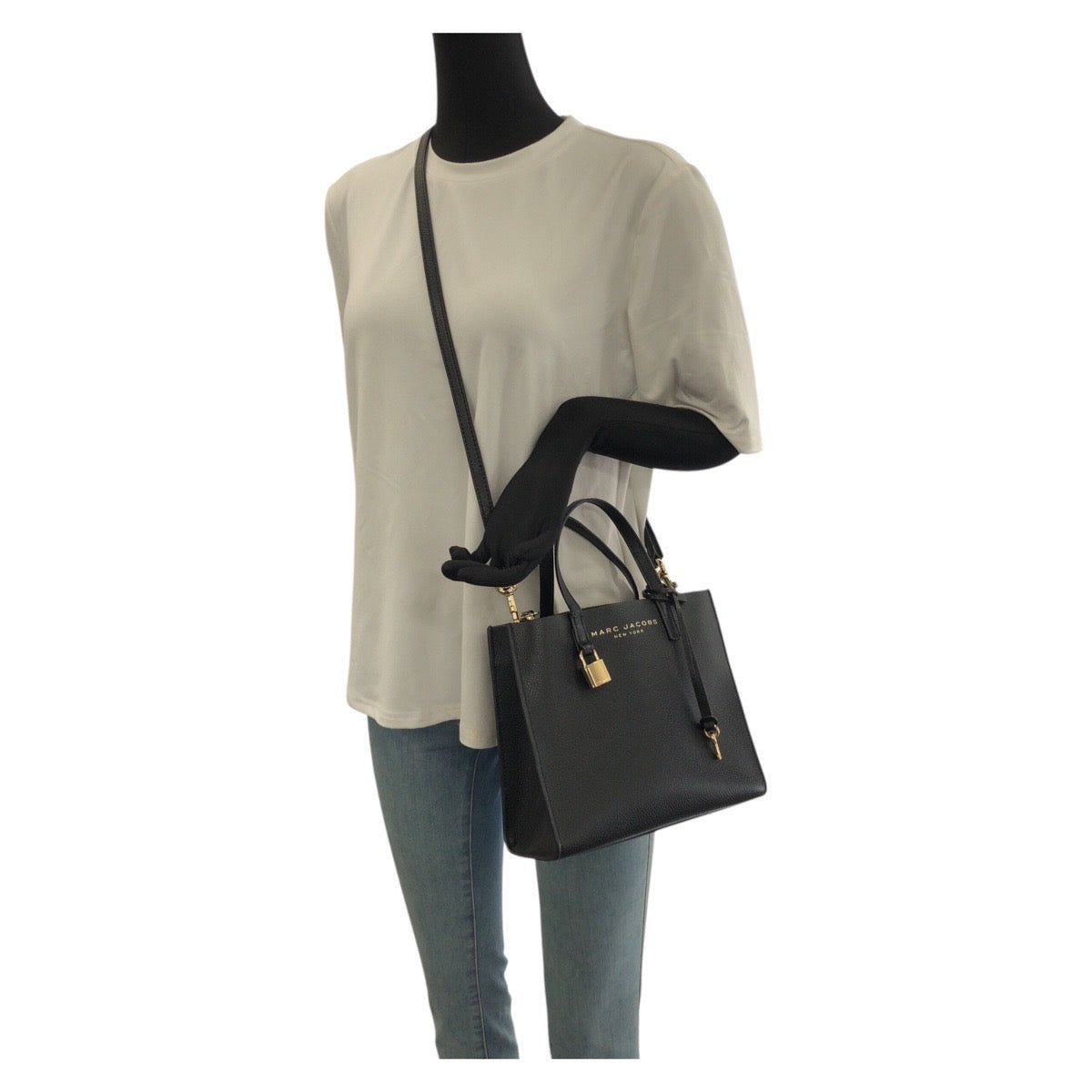 25860
MARC JACOBS マークジェイコブス グラインド ブラック 黒 ゴールド金具 レザー M0015685 ショルダーバッグ トートバッグ 2way レディース ABP9