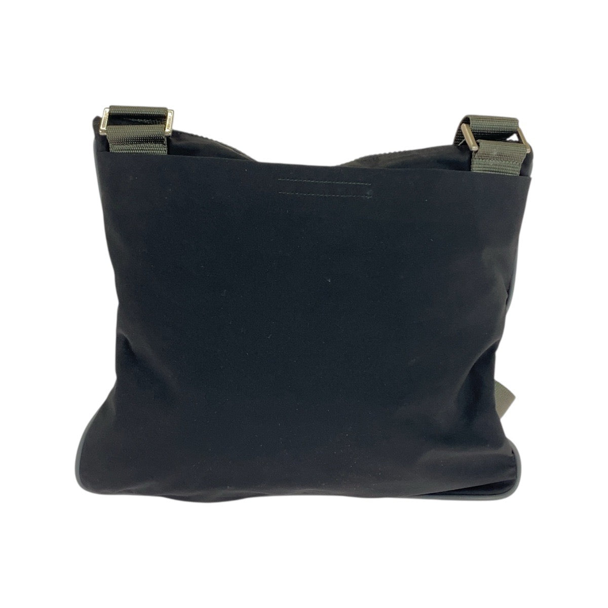 25866
PRADA SPORTS プラダスポーツ ブラック カーキ シルバー金具 ナイロン ショルダーバッグ ポシェット メンズ ABP30