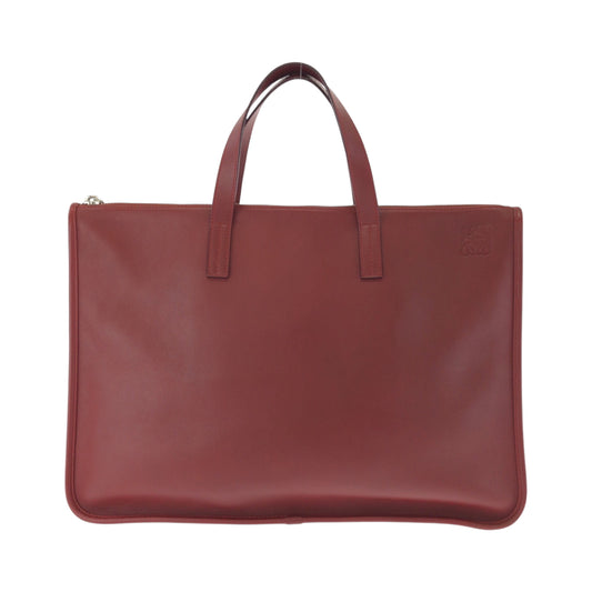 25868
LOEWE ロエベ アナグラム ニュートレド レッド シルバー金具 レザー ビジネスバッグ ブリーフケース メンズ ABP55
