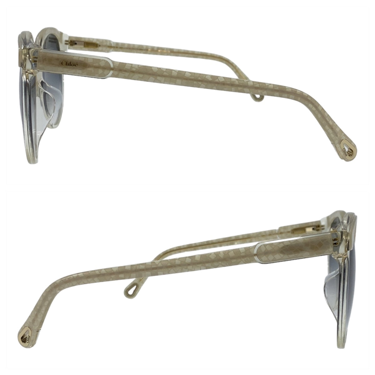 25875
Chloe クロエ ベージュ ゴールド金具 プラスチック CE735SA 109 60□17 145 サングラス グラデーションレンズ ウェリントン レディース A13