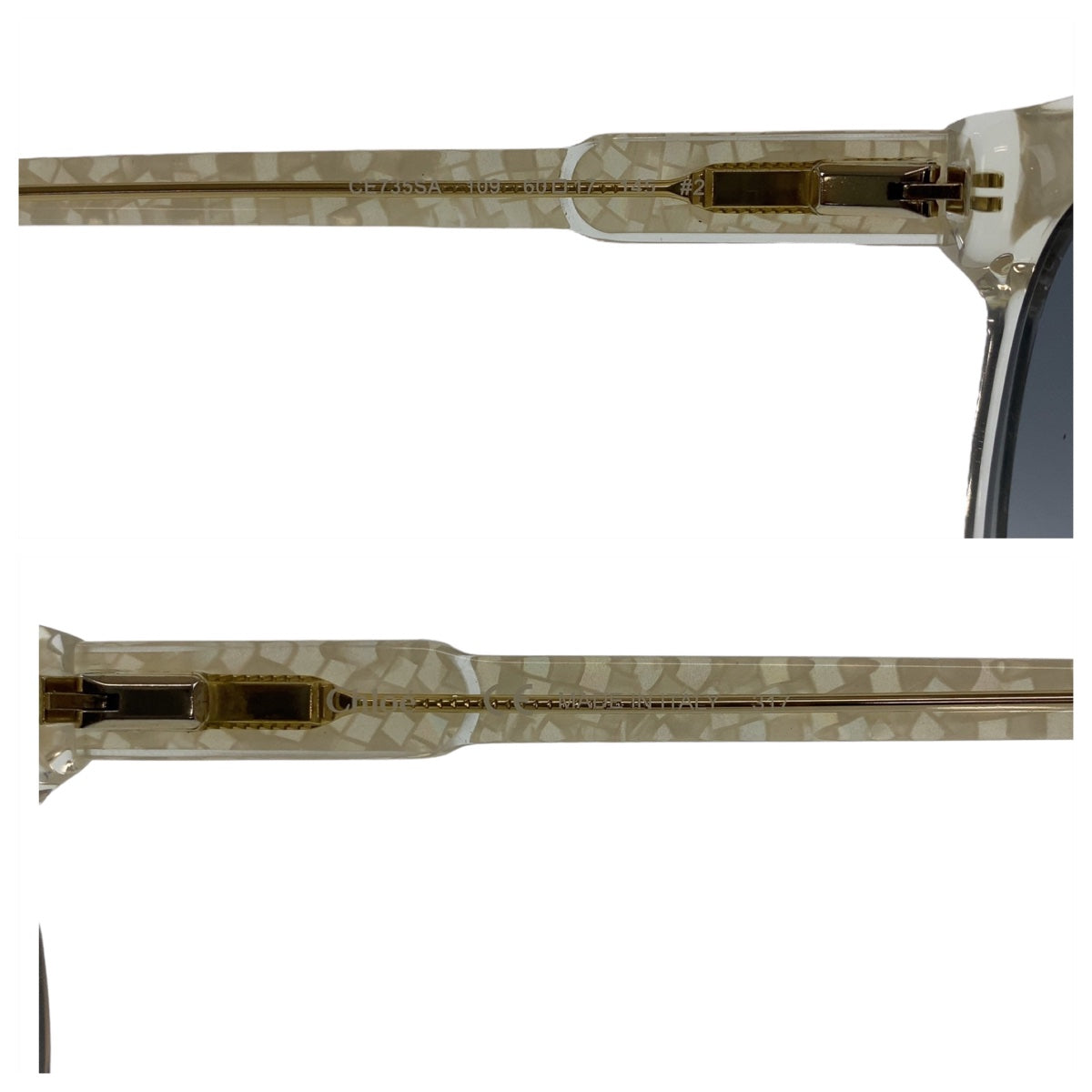 25875
Chloe クロエ ベージュ ゴールド金具 プラスチック CE735SA 109 60□17 145 サングラス グラデーションレンズ ウェリントン レディース A13