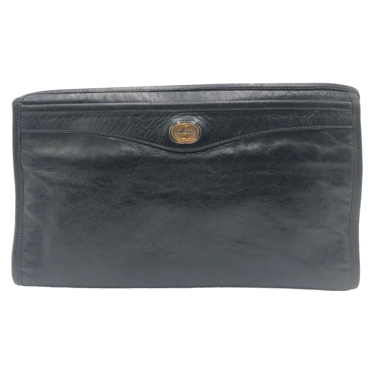 25877
GUCCI グッチ インターロッキング ブラック レザー 575991 クラッチバッグ セカンドバッグ メンズ ABP18