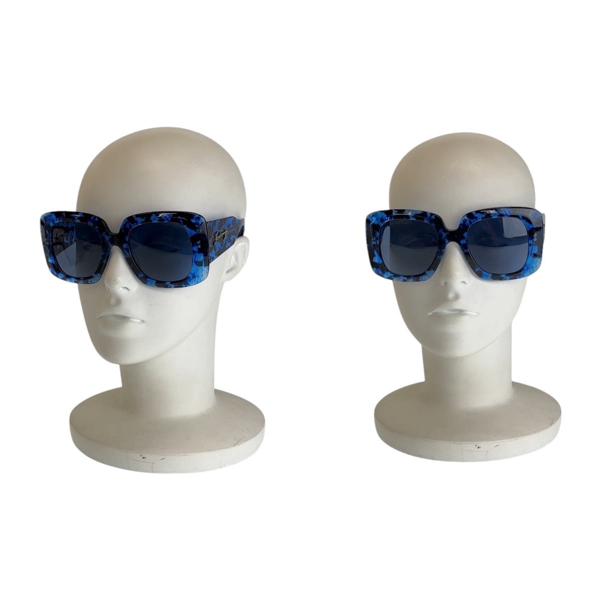 25878
BALENCIAGA バレンシアガ スクエアフルリム ブルー マーブル シルバー金具 プラスチック BB0119S 003 53□23 140 サングラス スクエア メンズ A21