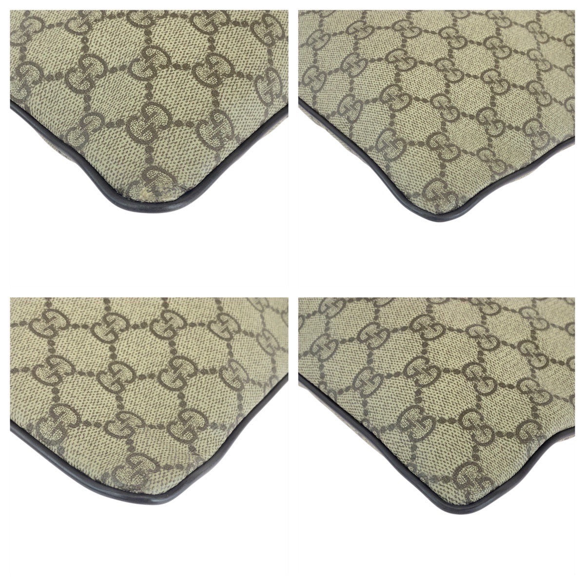 25880
GUCCI グッチ ベージュ ブラウン シルバー金具 GGスプリームキャンバス / レザー 141198 ショルダーバッグ ポシェット メンズ AB26
