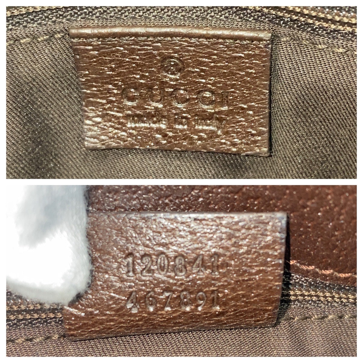 25881
GUCCI グッチ ベージュ ブラウン GGキャンバス / レザー 120841 ショルダーバッグ ポシェット レディース AB28
