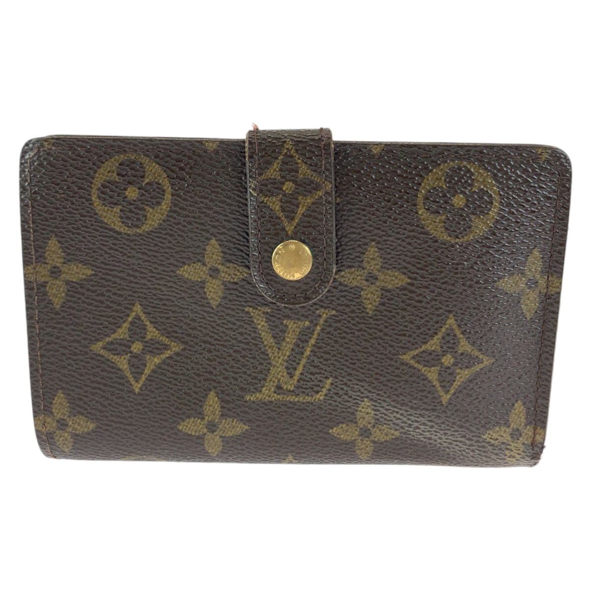 25882
LOUIS VUITTON ルイヴィトン モノグラム ポルトフォイユ ヴィエノワ ブラウン ゴールド金具 PVC M61674 折財布 コンパクトウォレット レディース AB16