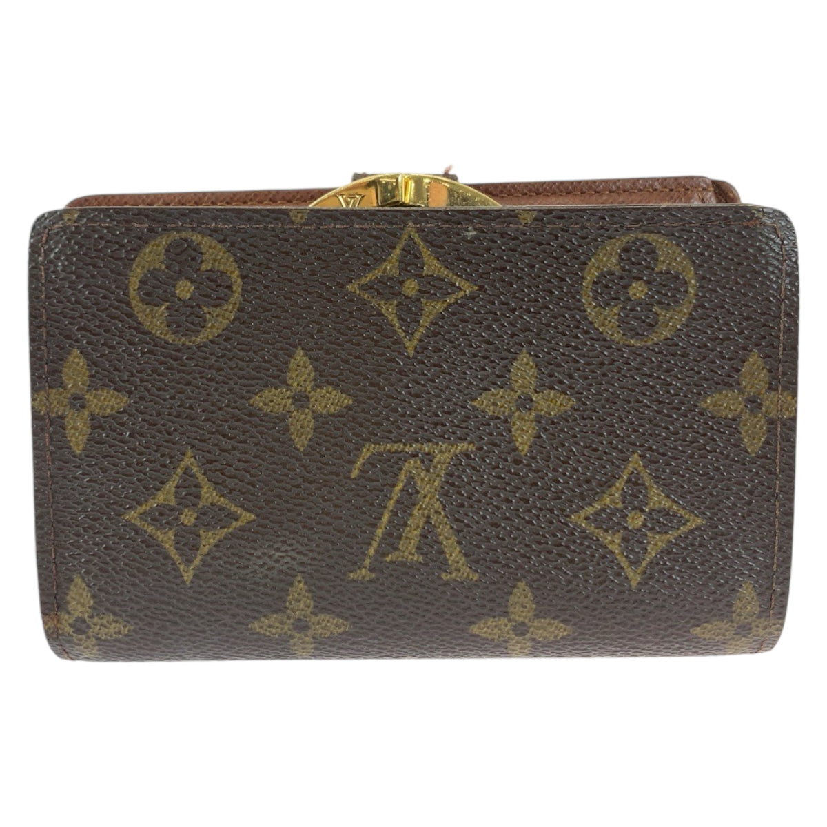 25882
LOUIS VUITTON ルイヴィトン モノグラム ポルトフォイユ ヴィエノワ ブラウン ゴールド金具 PVC M61674 折財布 コンパクトウォレット レディース AB16