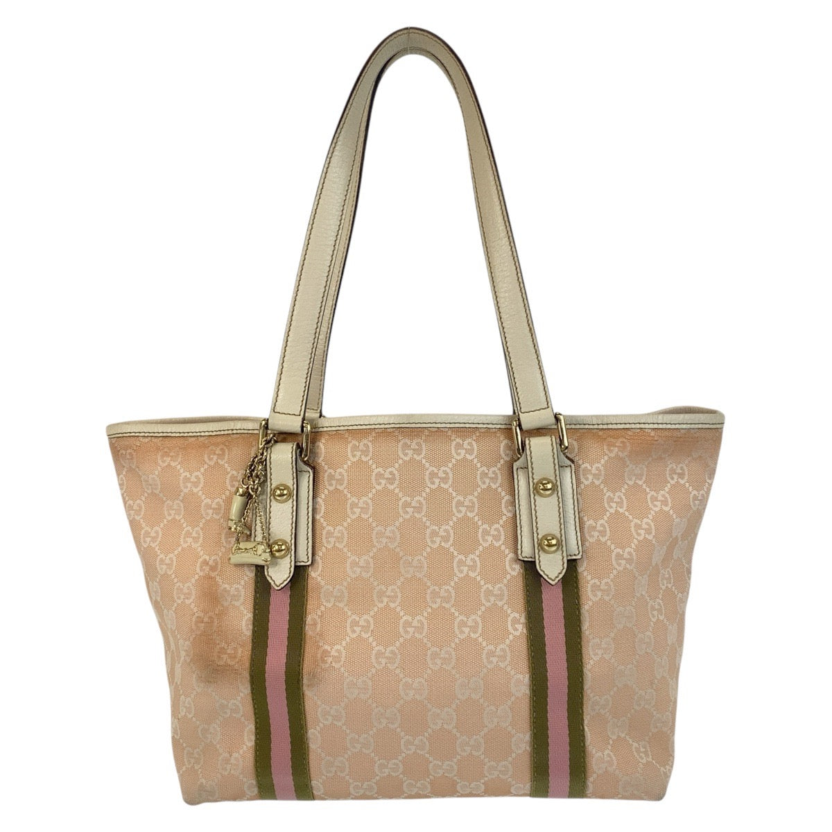 25883
GUCCI グッチ シェリーライン ピンク アイボリー ゴールド金具 GGキャンバス / レザー 137396 トートバッグ ショルダーバッグ レディース B28