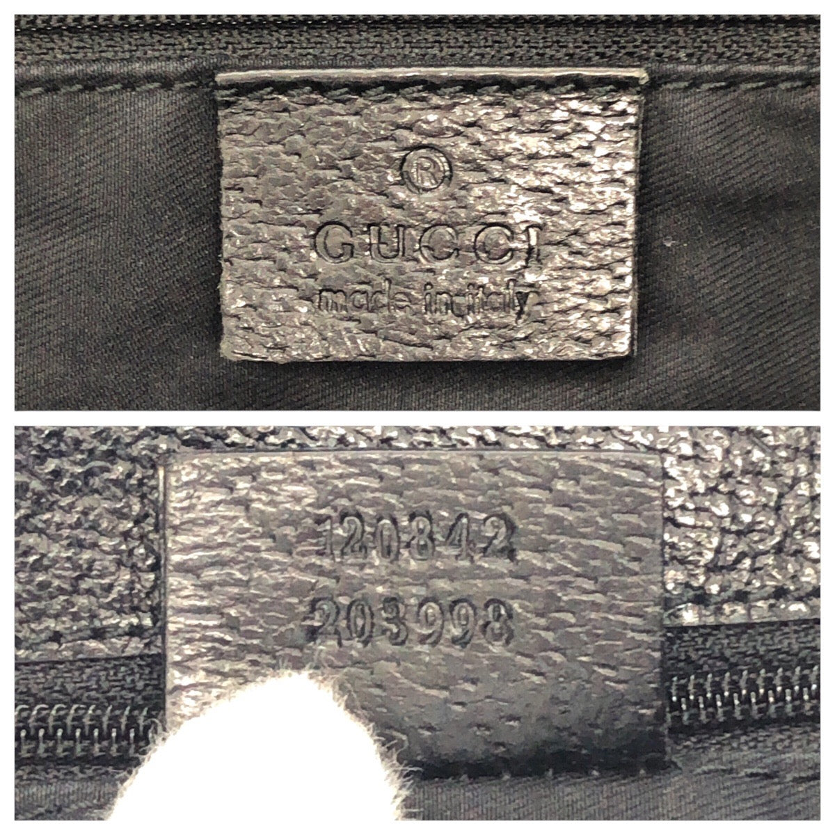 25884
GUCCI グッチ ブラック 黒 シルバー金具 GGキャンバス / レザー 120842 ショルダーバッグ ポシェット レディース AB35