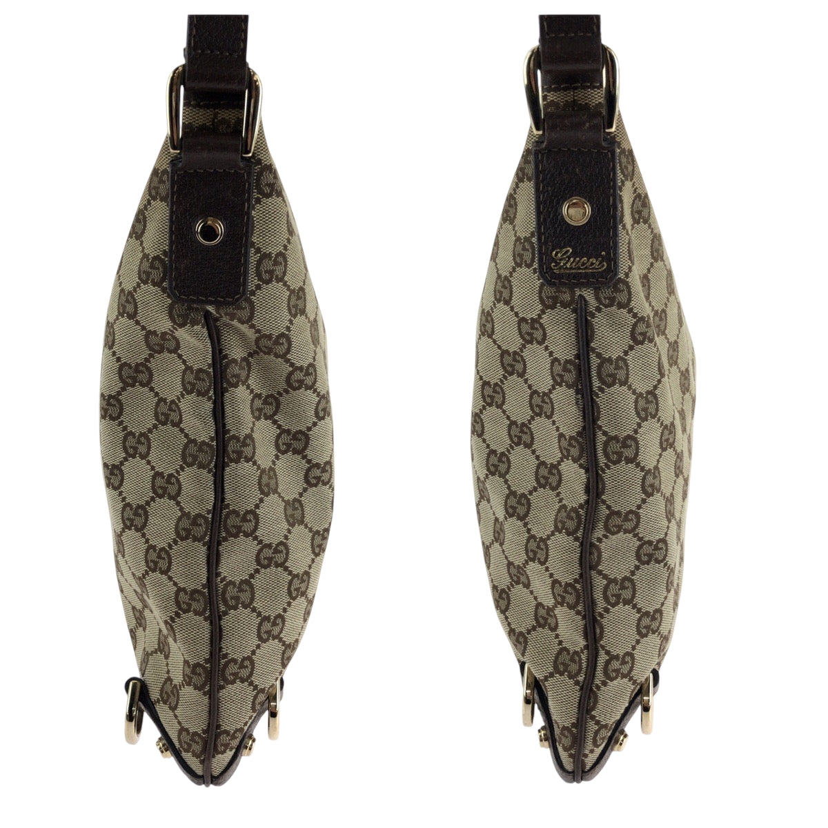 25886
GUCCI グッチ アビー ブラウン ゴールド金具 GGキャンバス 131326 ショルダーバッグ ポシェット レディース ABP39