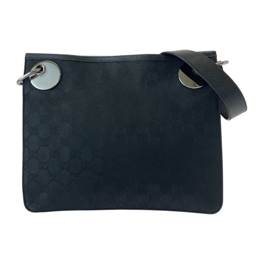25887
GUCCI グッチ ブラック 黒 シルバー金具 GGキャンバス / レザー 120841 ショルダーバッグ メッセンジャーバッグ レディース ABP40