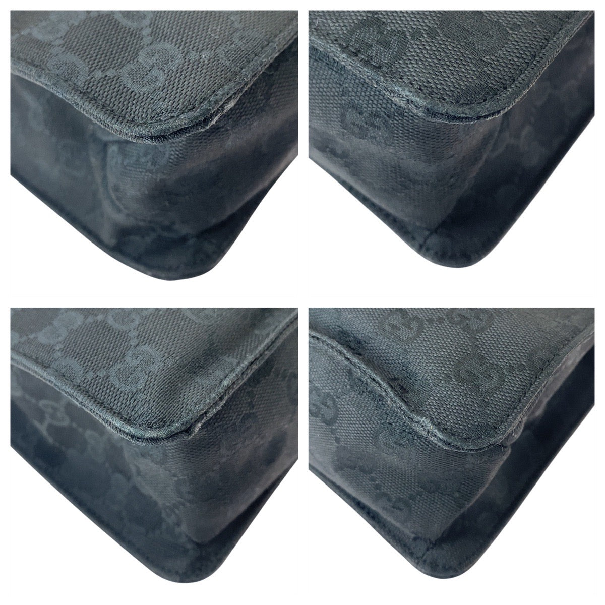 25887
GUCCI グッチ ブラック 黒 シルバー金具 GGキャンバス / レザー 120841 ショルダーバッグ メッセンジャーバッグ レディース ABP40