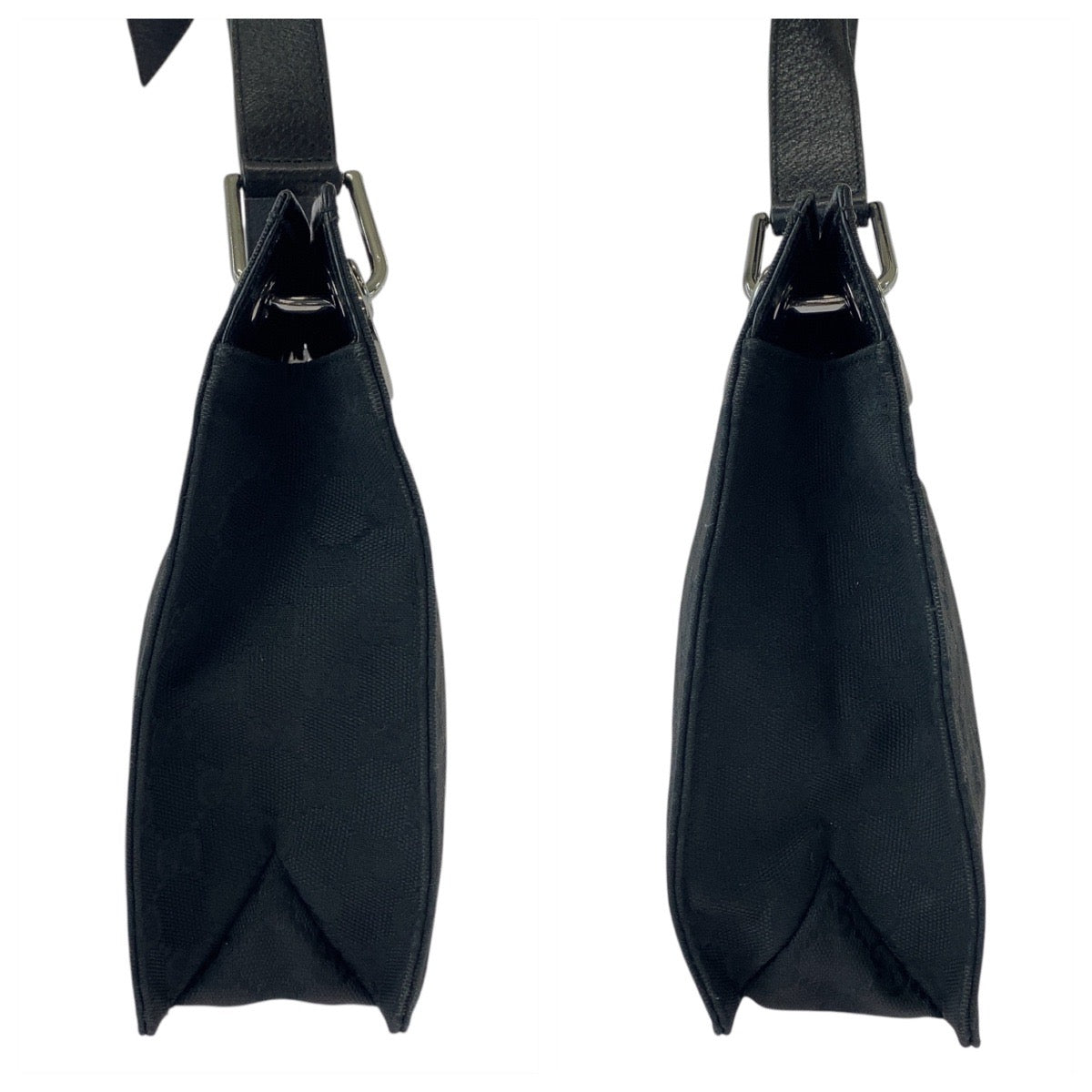 25887
GUCCI グッチ ブラック 黒 シルバー金具 GGキャンバス / レザー 120841 ショルダーバッグ メッセンジャーバッグ レディース ABP40