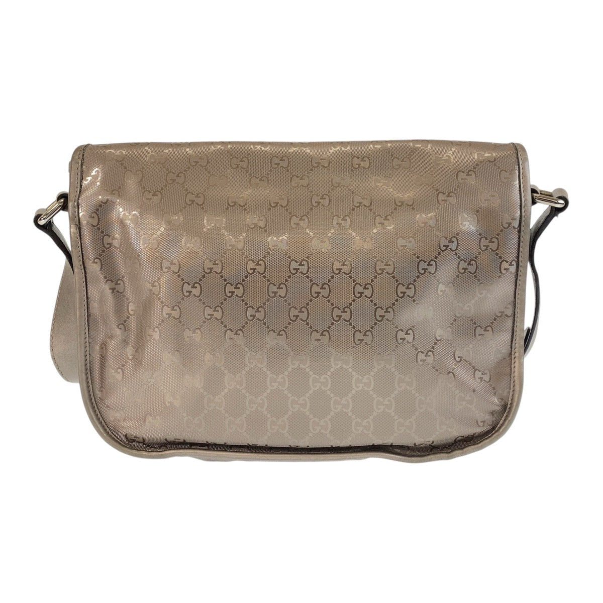25890
GUCCI グッチ GGインプリメ メタリックブラウン シルバー金具 PVC 201732 ショルダーバッグ メッセンジャーバッグ レディース ABP43