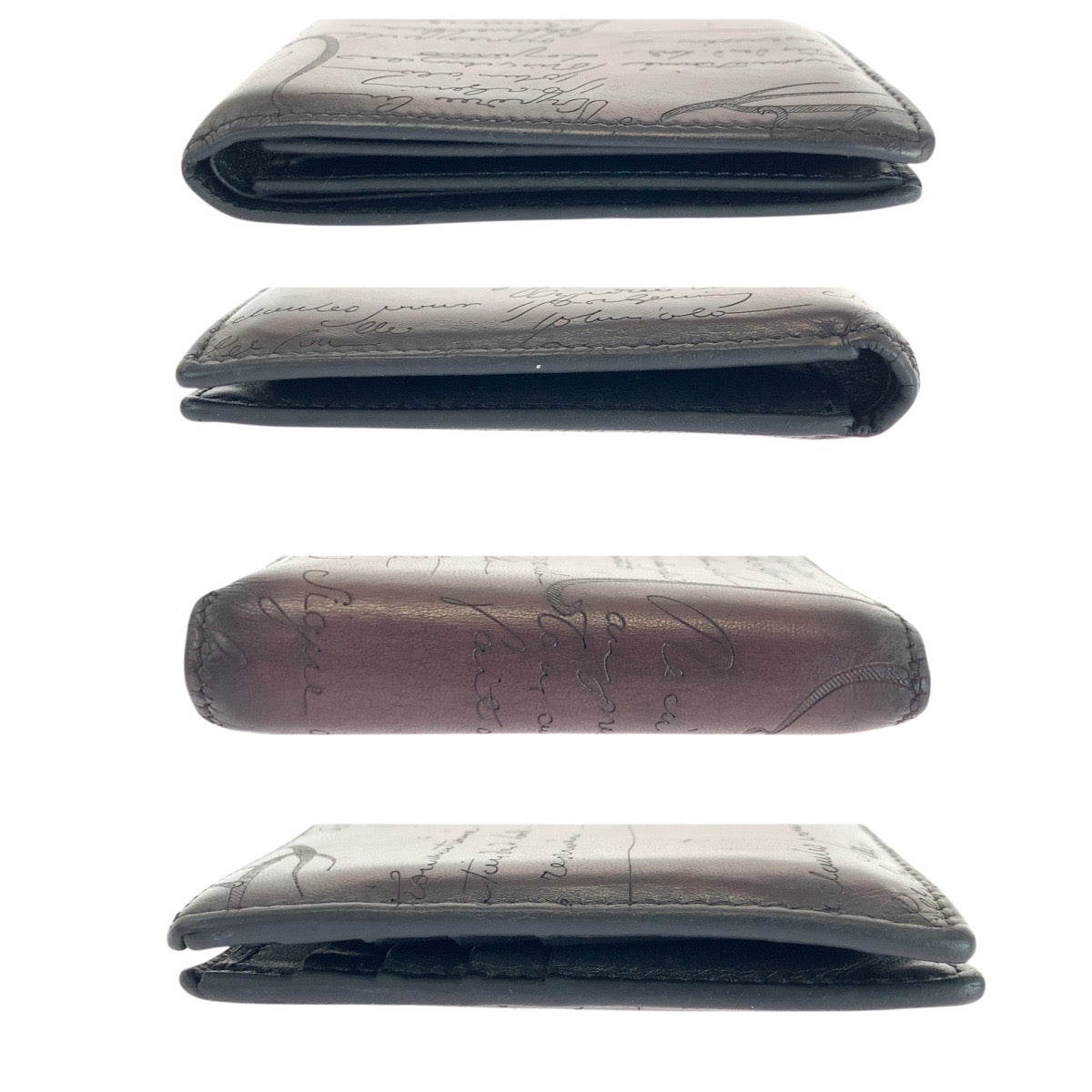 25892
Berluti ベルルッティ カリグラフィ スクリット ブラウン レザー E0272P 折財布 札入れ コンパクトウォレット メンズ AB46