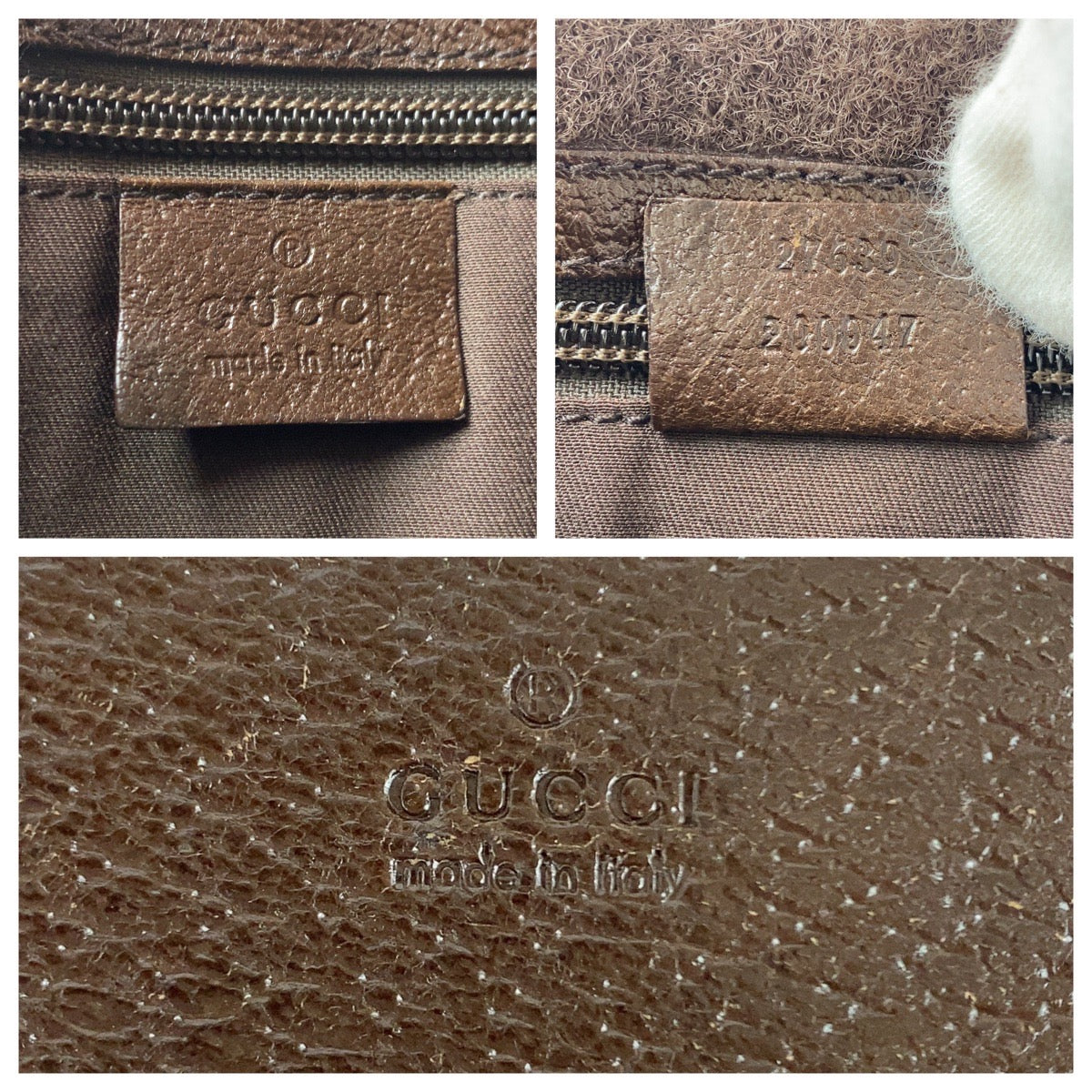 25894
GUCCI グッチ ベージュ ブラウン シルバー金具 GGキャンバス / レザー 27639 ショルダーバッグ ポシェット レディース A46