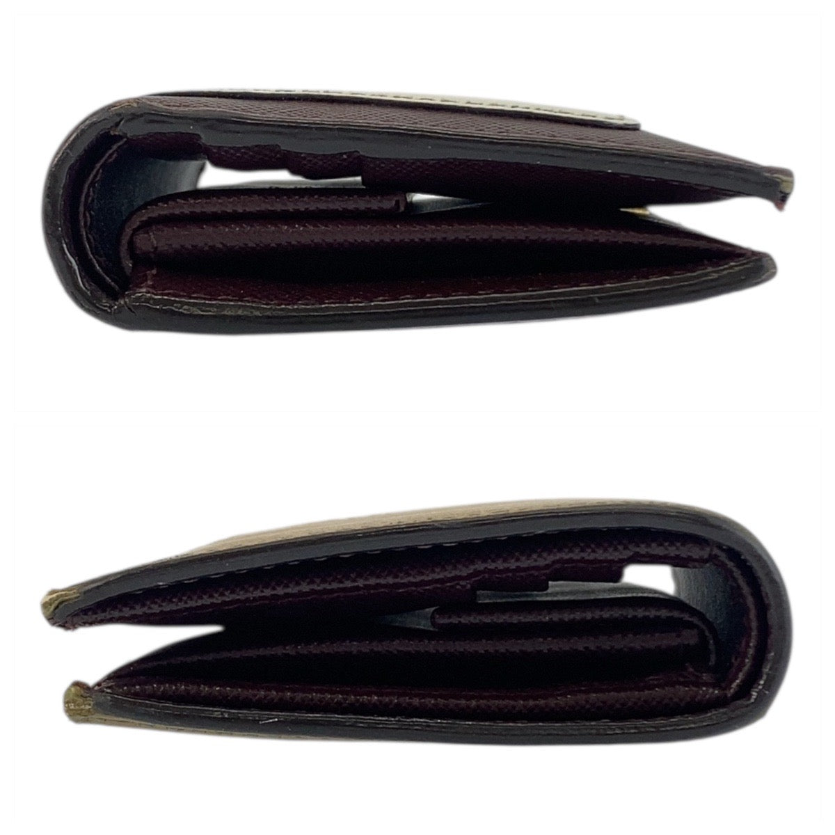 25895
MARNI マルニ ベージュ ブラウン ゴールド金具 レザー 折財布 コンパクトウォレット レディース AB9