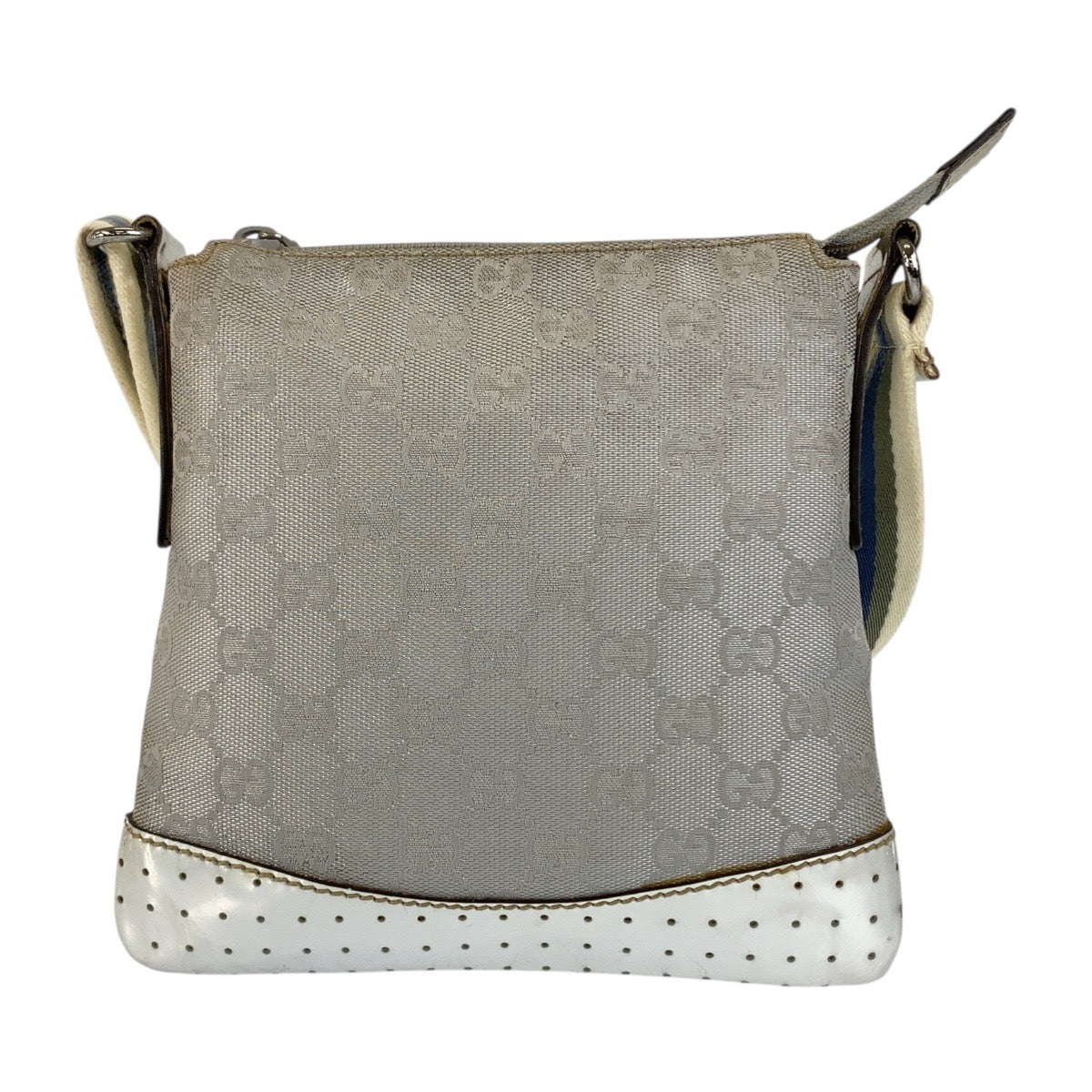 25896
GUCCI グッチ シェリーライン グレー シルバー GGキャンバス 147671 ショルダーバッグ ポシェット レディース AB30
