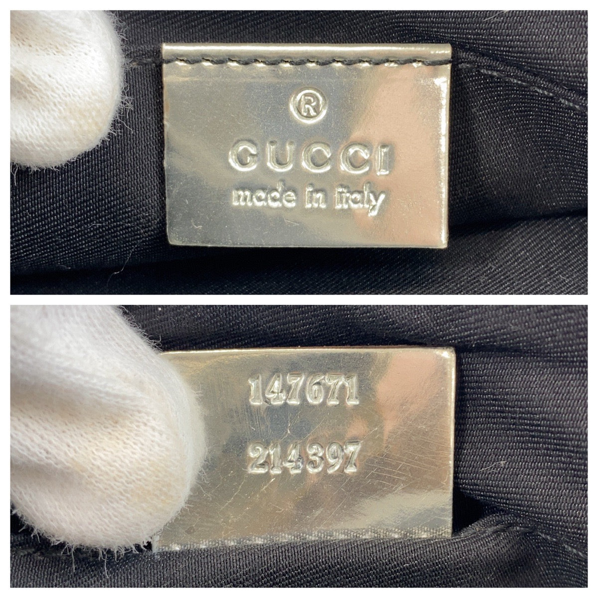 25896
GUCCI グッチ シェリーライン グレー シルバー GGキャンバス 147671 ショルダーバッグ ポシェット レディース AB30