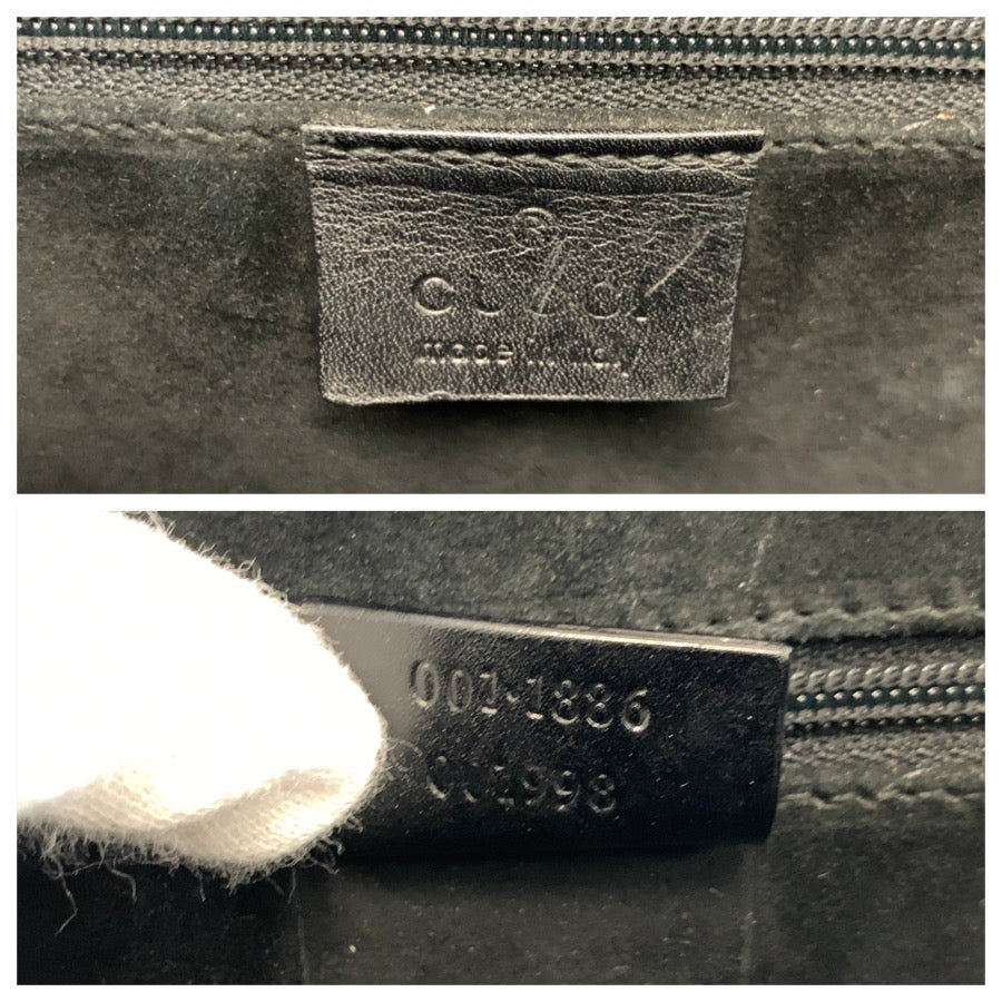 25903
GUCCI グッチ バンブー ブラック 黒 ゴールド金具 レザー 001 1886 ハンドバッグ ショルダーバッグ 2way レディース AB28