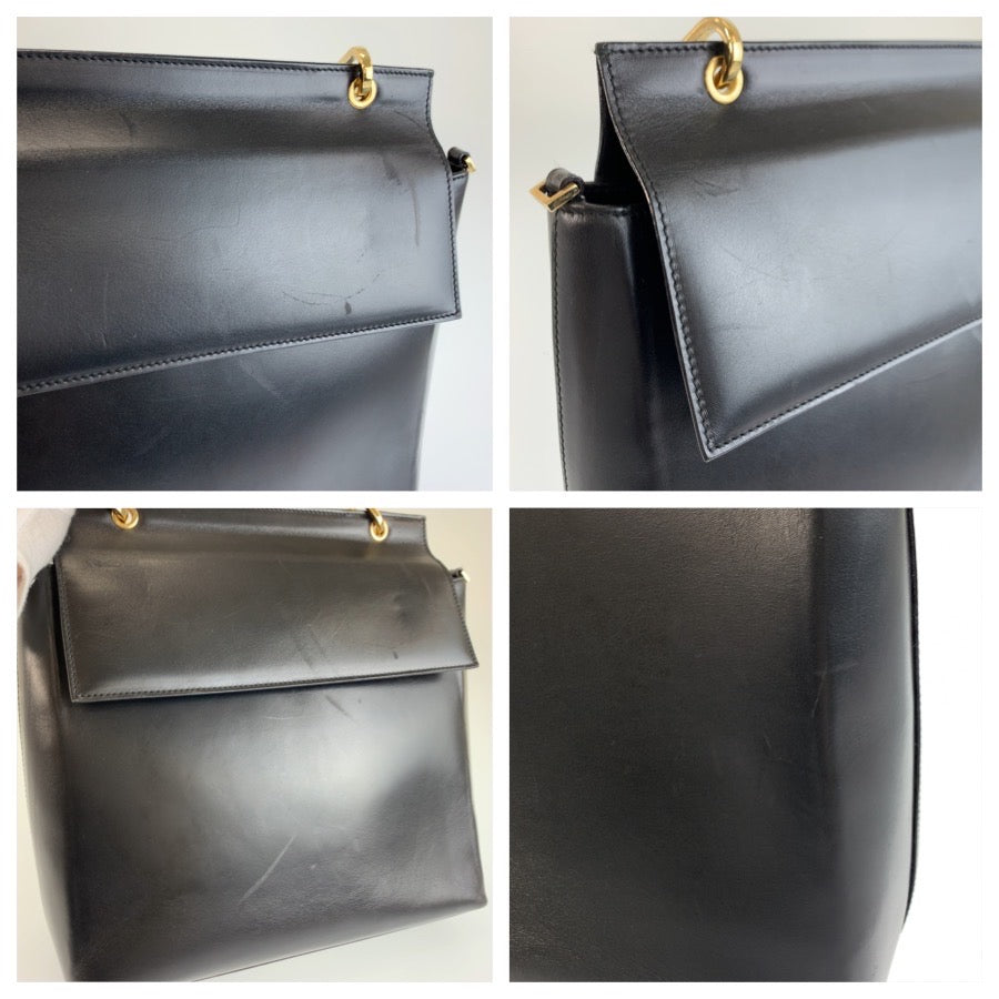 25903
GUCCI グッチ バンブー ブラック 黒 ゴールド金具 レザー 001 1886 ハンドバッグ ショルダーバッグ 2way レディース AB28
