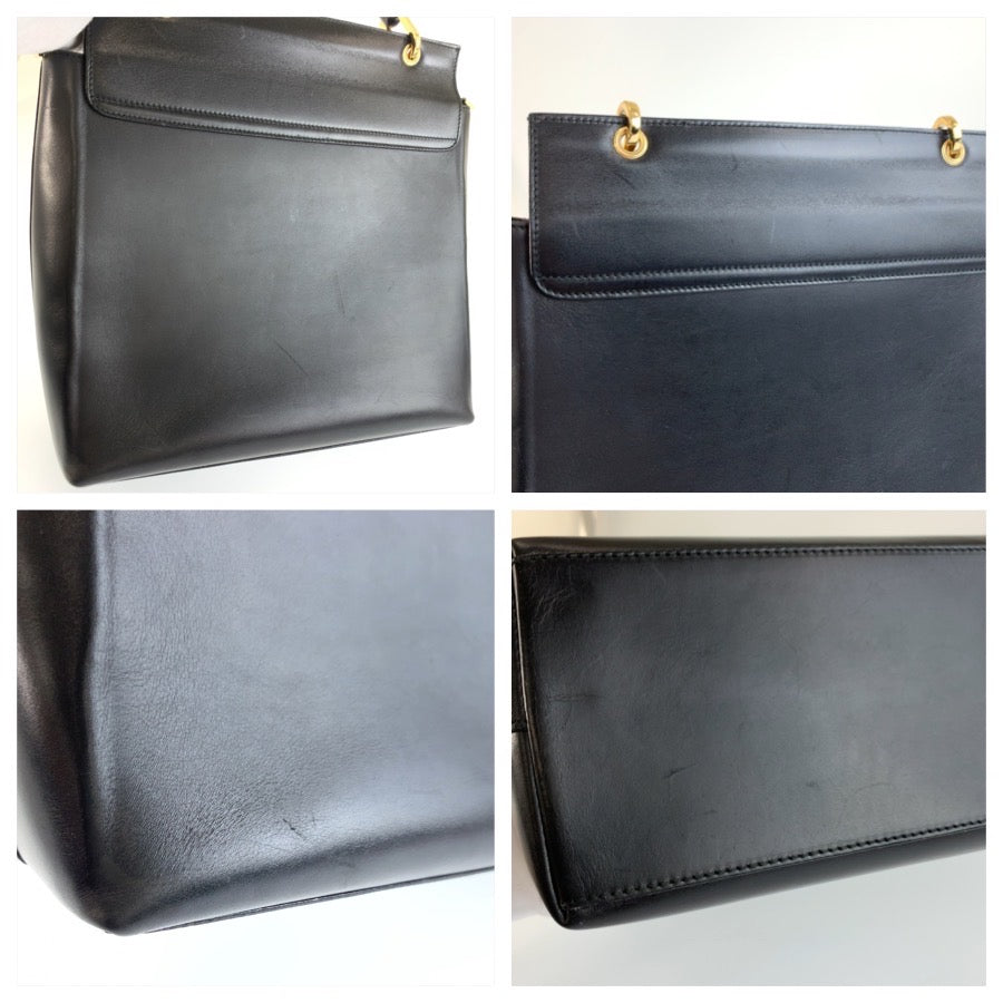 25903
GUCCI グッチ バンブー ブラック 黒 ゴールド金具 レザー 001 1886 ハンドバッグ ショルダーバッグ 2way レディース AB28