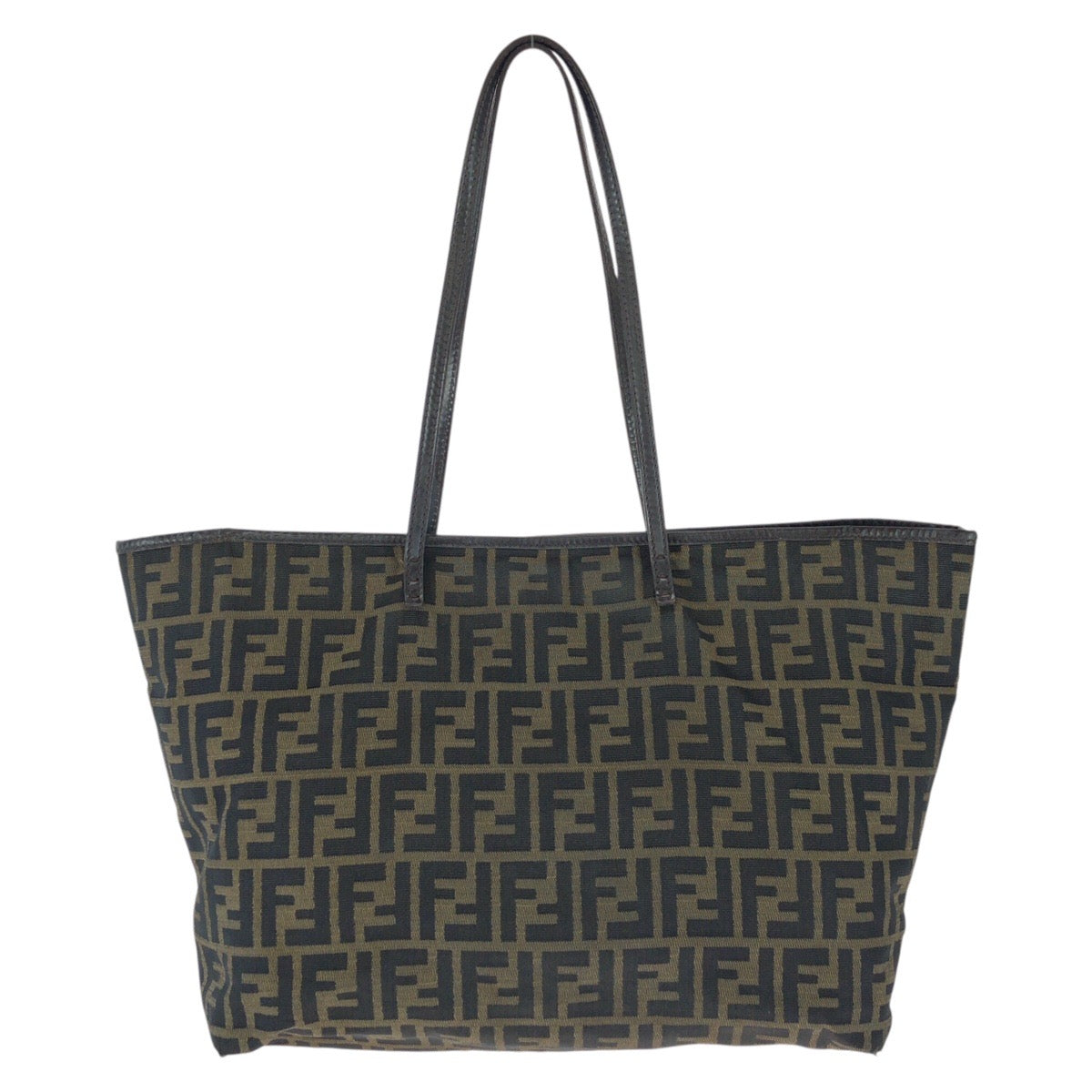 25906
FENDI フェンディ ズッカ ブラウン ダークブラウン キャンバス / レザー トートバッグ ショルダーバッグ レディース AB38