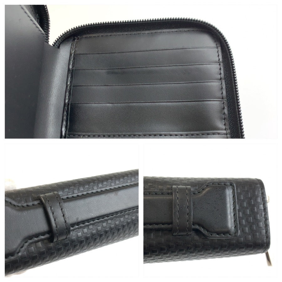 25908
Dunhill ダンヒル マイクロディーエイト ブラック 黒 シルバー金具 レザー 長財布 オーガナイザー トラベルケース メンズ ABP21
