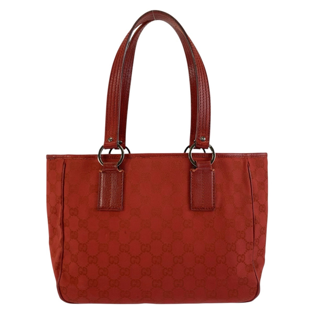25916
GUCCI グッチ レッド GGキャンバス / レザー 113019 トートバッグ ハンドバッグ レディース AB21