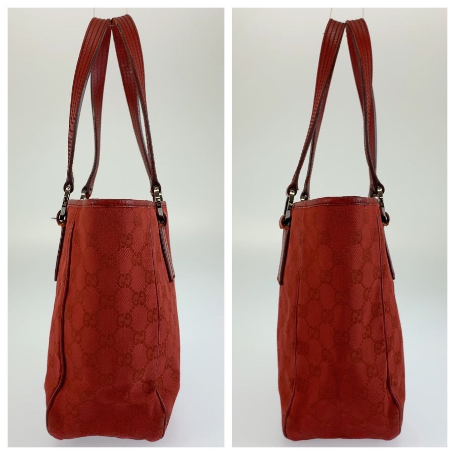 25916
GUCCI グッチ レッド GGキャンバス / レザー 113019 トートバッグ ハンドバッグ レディース AB21