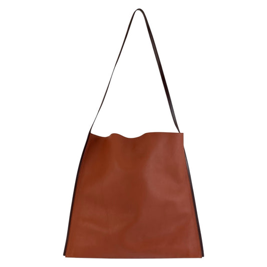 25919
JIL SANDER ジルサンダー ブラウン レザー ショルダーバッグ トートバッグ レディース AB28